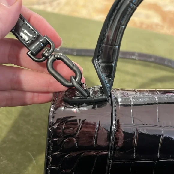 Balenciaga Hourglass XS Handbag Crocodile Embossed - Picture 4 of 8